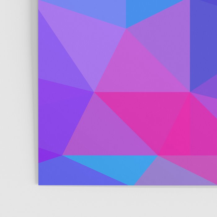 Magenta Blacklight Low Poly Poster Gallery Image 3