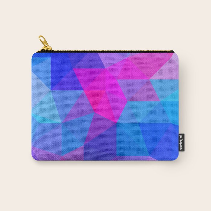 Magenta Blacklight Low Poly Carry All Pouch Gallery Image 1
