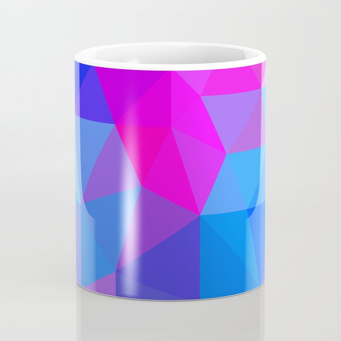 Magenta Blacklight Low Poly Coffee Mug Gallery Image 4