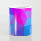 Magenta Blacklight Low Poly Coffee Mug Gallery Image 4