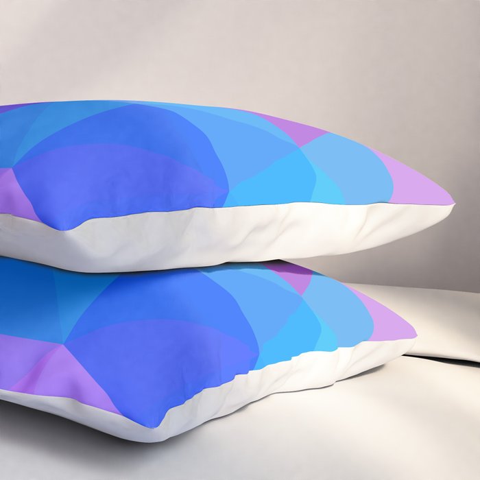 Magenta Blacklight Low Poly Pillow Sham Gallery Image 3