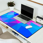 Magenta Blacklight Low Poly Desk Mat Gallery Image 2