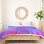 Magenta Blacklight Low Poly Duvet Cover Gallery Image 3