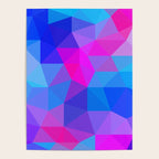Magenta Blacklight Low Poly Poster Gallery Image 4