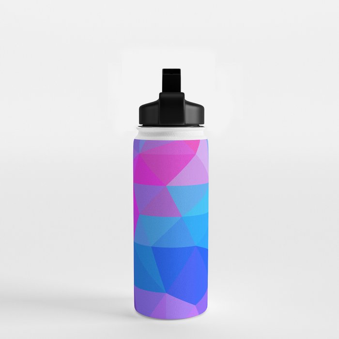Magenta Blacklight Low Poly Water Bottle Gallery Image 2