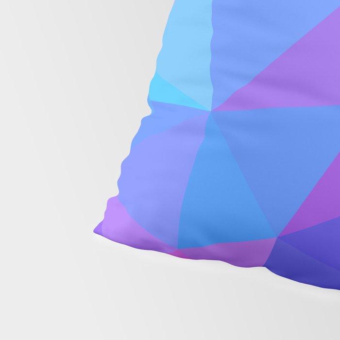 Magenta Blacklight Low Poly Pillow Sham Gallery Image 4
