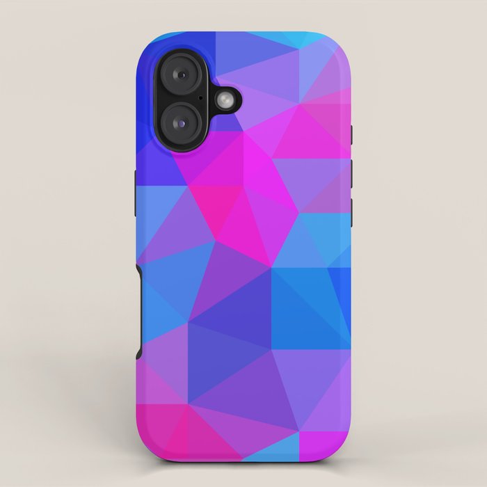 Magenta Blacklight Low Poly iPhone Case Gallery Image 1