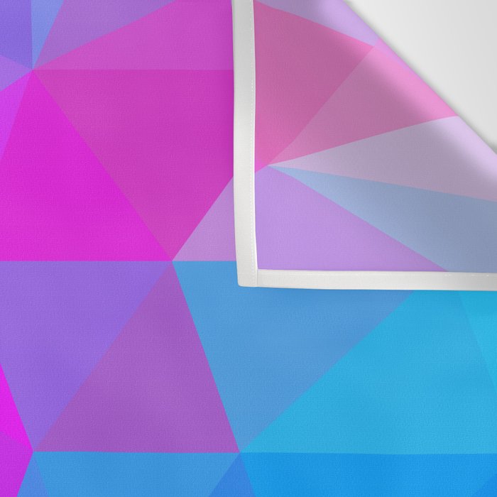 Magenta Blacklight Low Poly Wall Tapestry Gallery Image 3