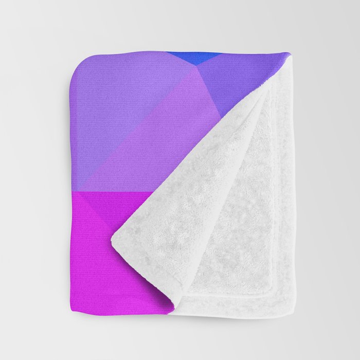 Magenta Blacklight Low Poly Throw Blanket Gallery Image 3
