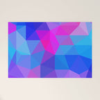 Magenta Blacklight Low Poly Welcome Mat Gallery Image 1