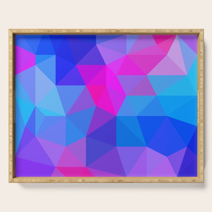 Magenta Blacklight Low Poly Serving Tray Gallery Image 1