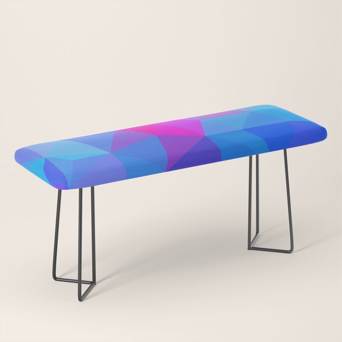Magenta Blacklight Low Poly Bench Gallery Image 1