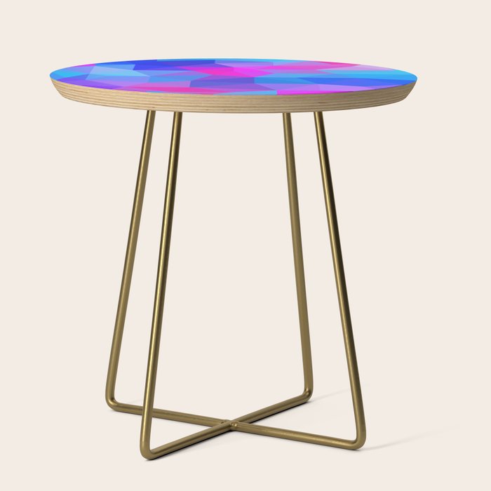 Magenta Blacklight Low Poly Side Table Gallery Image 1