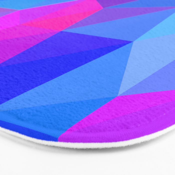 Magenta Blacklight Low Poly Bath Mat Gallery Image 3