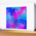 Magenta Blacklight Low Poly Wall Mural Gallery Image 2
