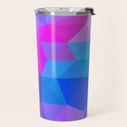 Magenta Blacklight Low Poly Travel Mug Gallery Image 2