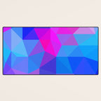 Magenta Blacklight Low Poly Desk Mat Gallery Image 3