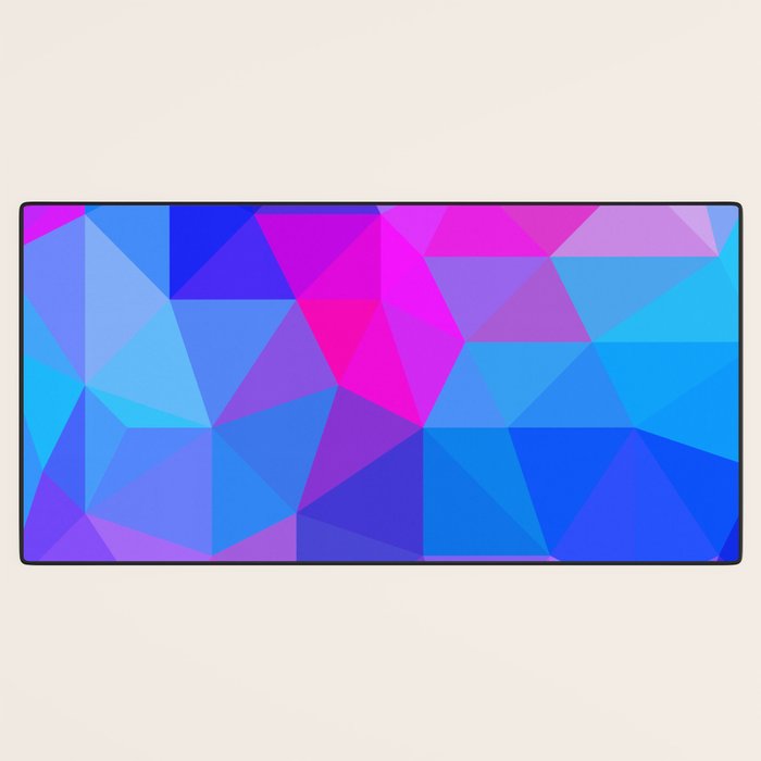 Magenta Blacklight Low Poly Desk Mat Gallery Image 3