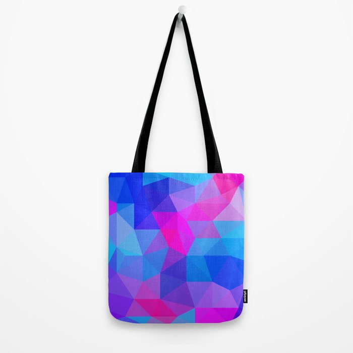 Magenta Blacklight Low Poly Tote Bag Gallery Image 2