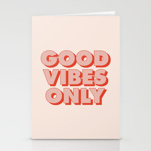 Good Vibes Only Stationery Card Gallery Image 1