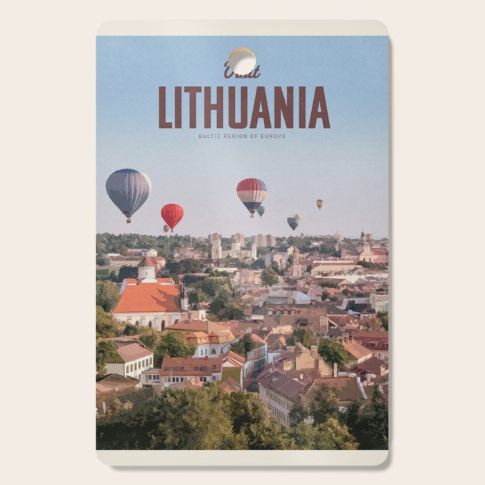 Visit Lithuania Cutting Board Gallery Image 1