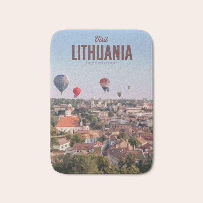 Visit Lithuania Bath Mat Gallery Image 1