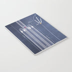 SpaceX Falcon Heavy Spacecraft NASA Rocket Blueprint in High Resolution (dark blue) Notebook Gallery Image 3