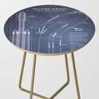 SpaceX Falcon Heavy Spacecraft NASA Rocket Blueprint in High Resolution (dark blue) Side Table Gallery Image 2
