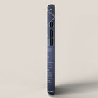 SpaceX Falcon Heavy Spacecraft NASA Rocket Blueprint in High Resolution (dark blue) iPhone Case Gallery Image 2