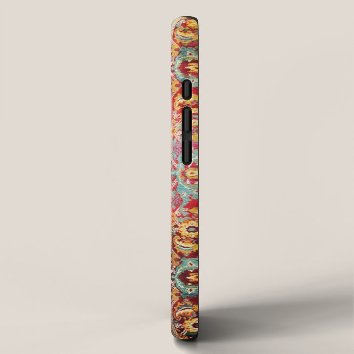 Copper Turquoise Antique Tabriz Rug Print iPhone Case Gallery Image 2