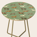 Wild Horses  Sage Green Toile Pattern  Side Table Gallery Image 2