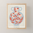 Blue Vase of Daisies Collection Mini Art Print Gallery Image 1