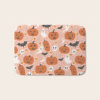 Pumpkin Party on Blush Pink Bath Mat Gallery Image 1