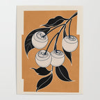 Minimalist Cherry Fruit Line Art 5 Poster Gallery Image 4