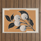 Minimalist Cherry Fruit Line Art 5 Outdoor Rug Gallery Image 1