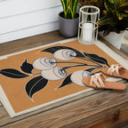 Minimalist Cherry Fruit Line Art 5 Outdoor Rug Gallery Image 2