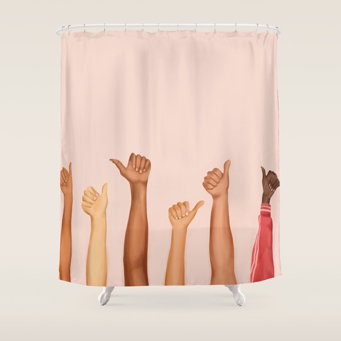 Thumbs Up Shower Curtain Gallery Image 1