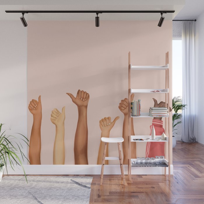 Thumbs Up Wall Mural Gallery Image 1