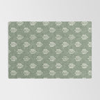 block print palm on sage Rug Gallery Image 2