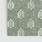 block print palm on sage Poster Gallery Image 3