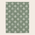 block print palm on sage Poster Gallery Image 4