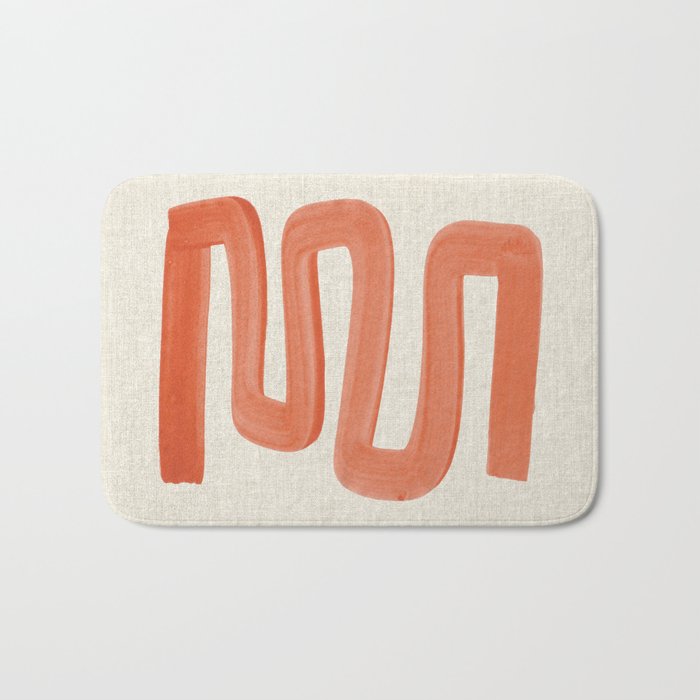 Orange Ghost Road  Bath Mat Gallery Image 1