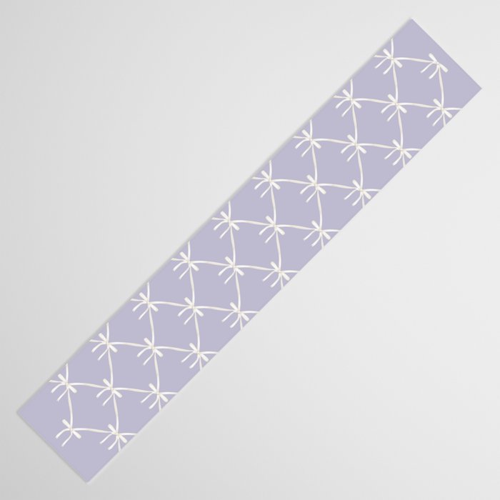 Bows & Ribbons Pattern XXXIV Pastel Lavender Purple  Table Runner Gallery Image 3