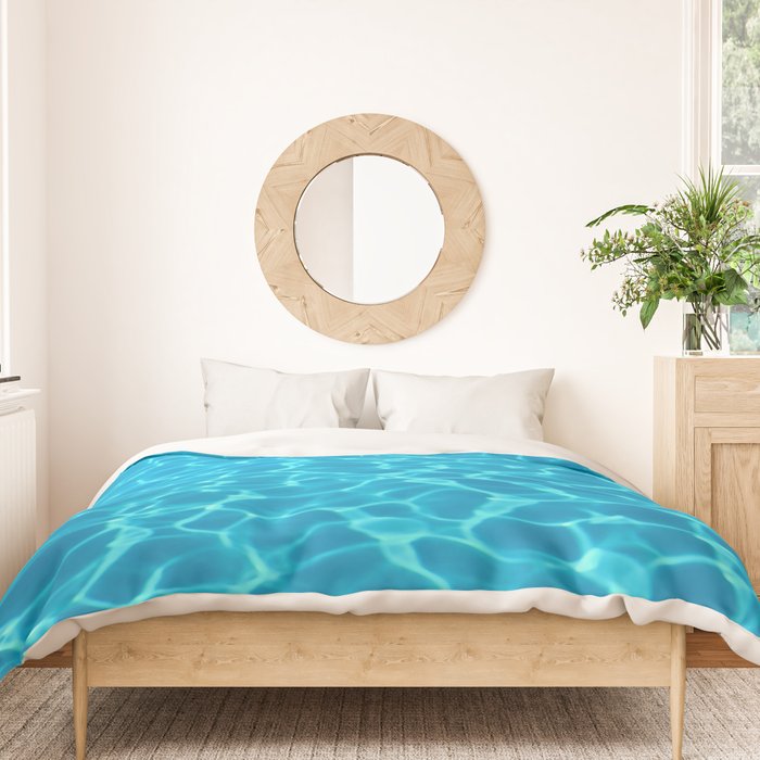 Swimming pool water sun reflection. Ripple Water. Duvet Cover Gallery Image 3