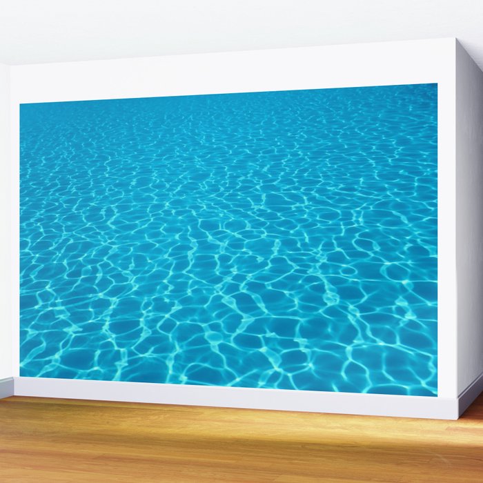 Swimming pool water sun reflection. Ripple Water. Wall Mural Gallery Image 2
