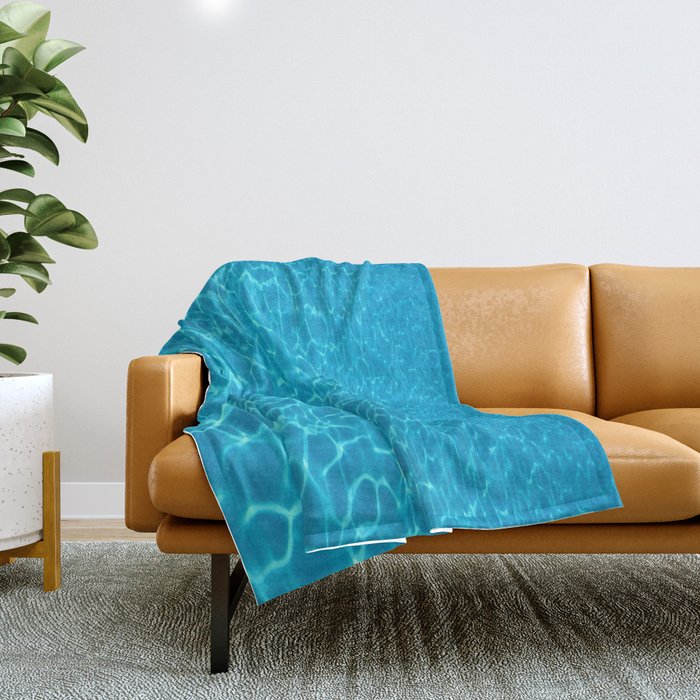 Swimming pool water sun reflection. Ripple Water. Throw Blanket Gallery Image 1