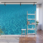Swimming pool water sun reflection. Ripple Water. Wall Mural Gallery Image 1