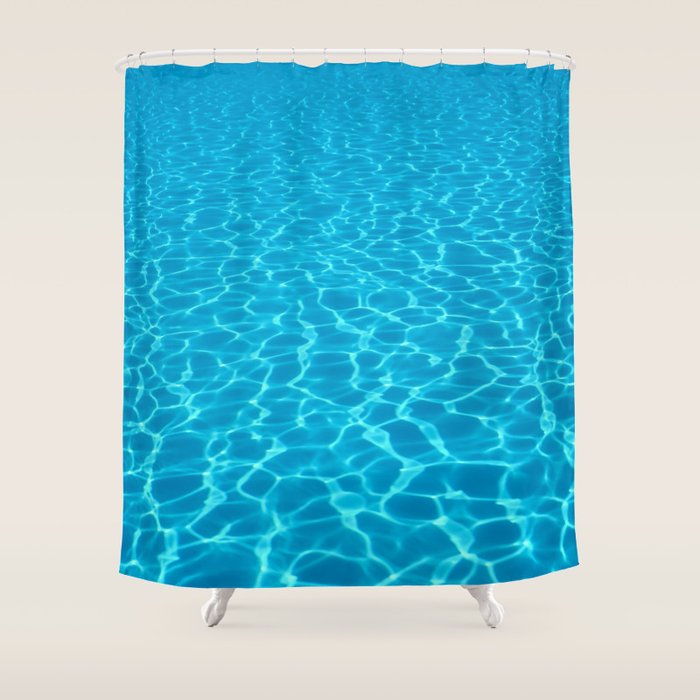 Swimming pool water sun reflection. Ripple Water. Shower Curtain Gallery Image 1