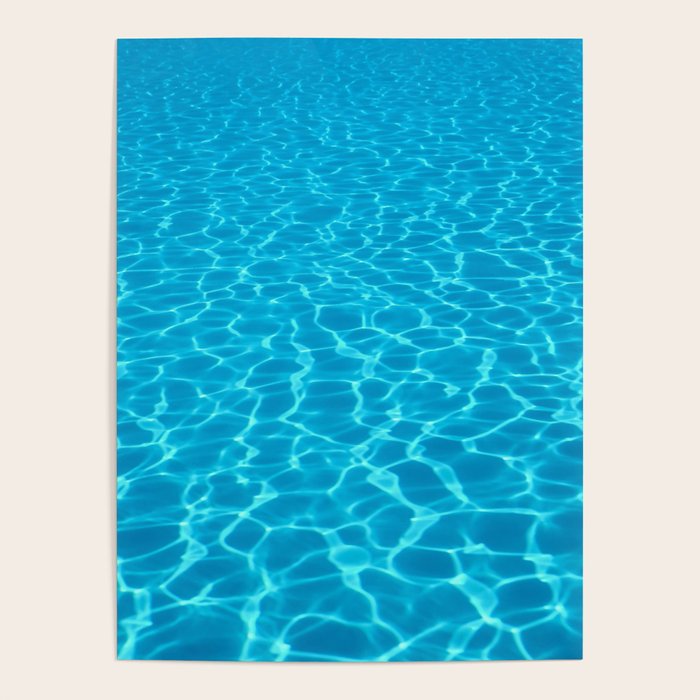 Swimming pool water sun reflection. Ripple Water. Poster Gallery Image 4