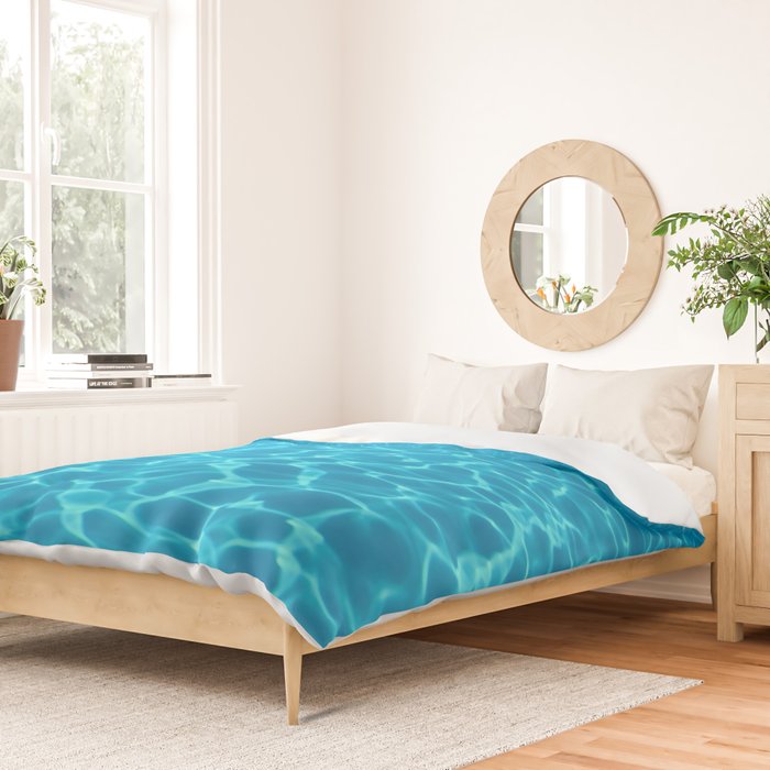 Swimming pool water sun reflection. Ripple Water. Duvet Cover Gallery Image 2